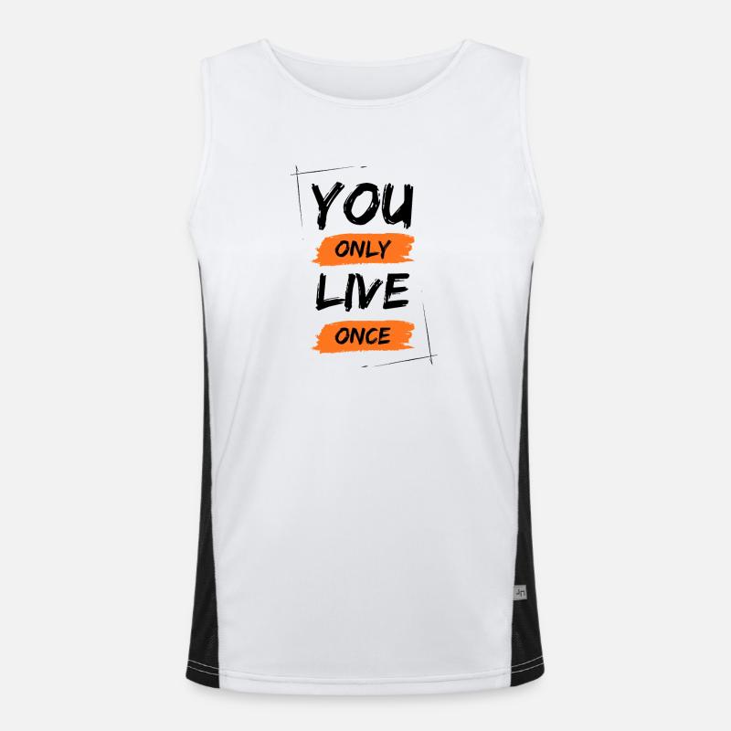 YOLO - You Only Live Once / ONE LIVE Funktionelles Kontrast-Tank Top für Männer 