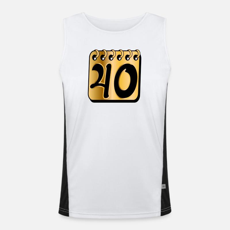 40. Geburtstag Vierzig VIERZIGJÄHRIGE Funktionelles Kontrast-Tank Top für Männer 