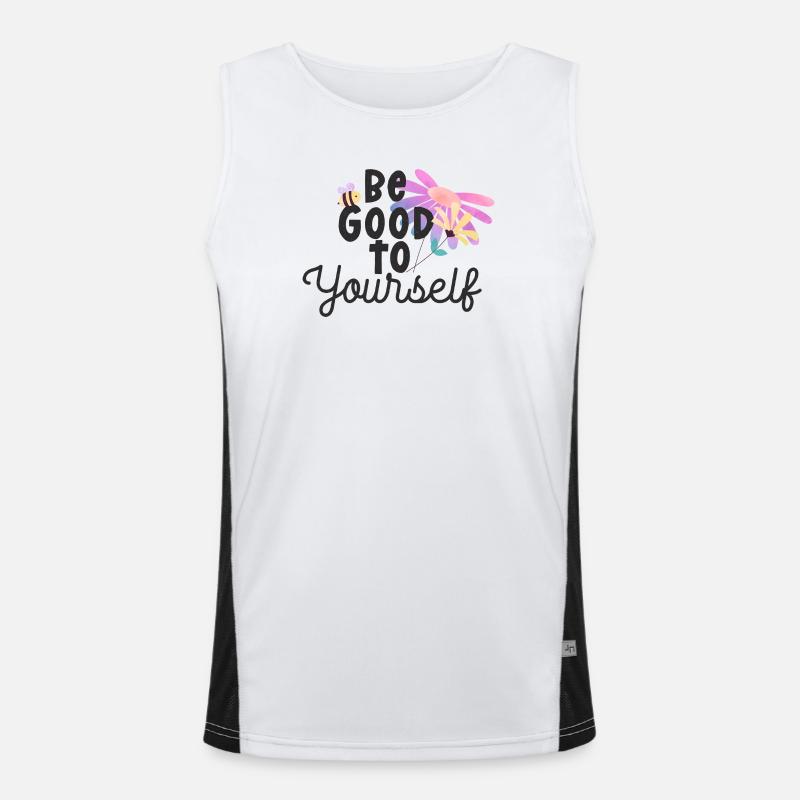Sei gut zu dir selbst Funktionelles Kontrast-Tank Top für Männer 