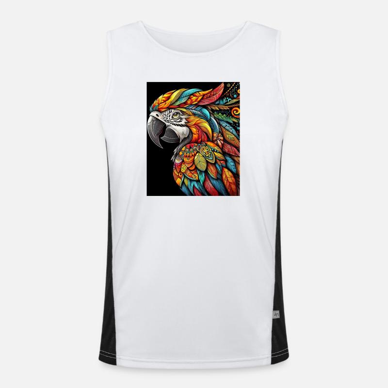 Parrot Macaw Men's Functional Contrast Tank Top 