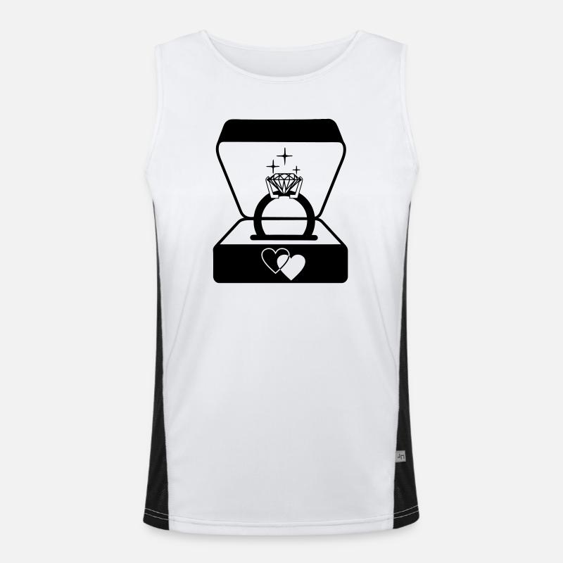 Juwelier Ehering in Box Funktionelles Kontrast-Tank Top für Männer 