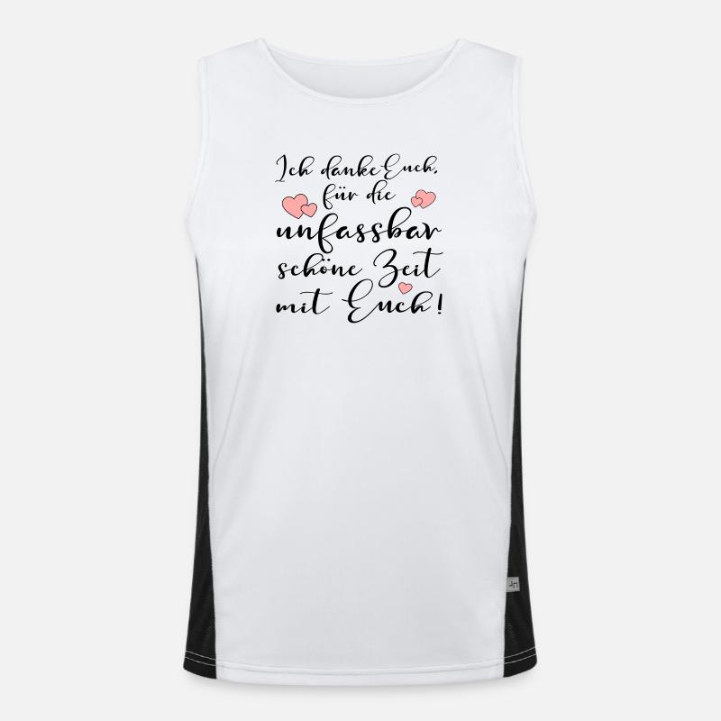 UNFASSBAR SCHÖNE ZEIT - DANKE EUCH SPRÜCHE Funktionelles Kontrast-Tank Top für Männer 