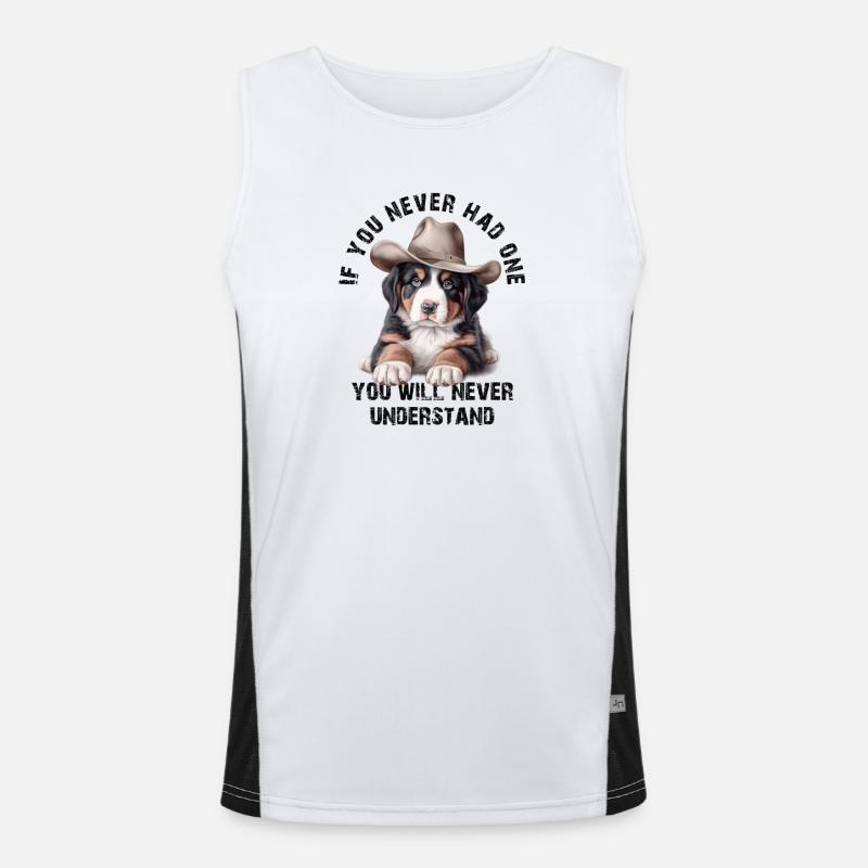 Berner Sennenhund Funktionelles Kontrast-Tank Top für Männer 