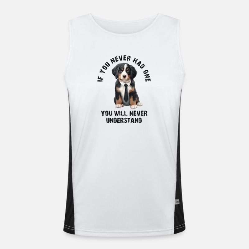 Berner Sennenhund Funktionelles Kontrast-Tank Top für Männer 