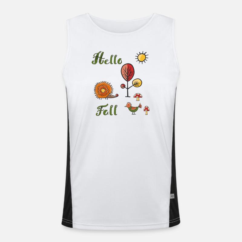 Hello Fall Funktionelles Kontrast-Tank Top für Männer 