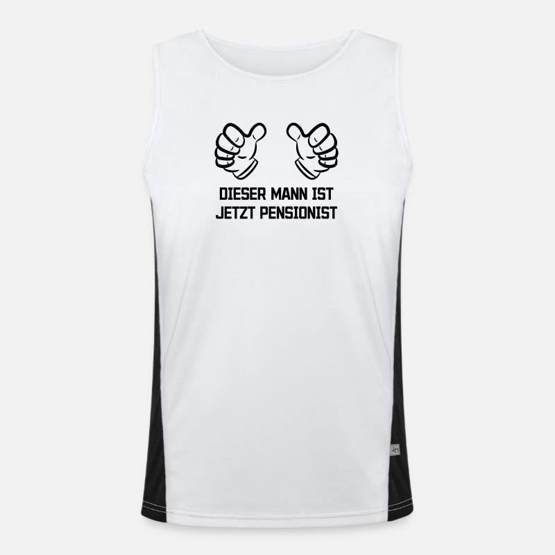 Auszeit Senior Ruhestand Statement Lebensabend Funktionelles Kontrast-Tank Top für Männer 
