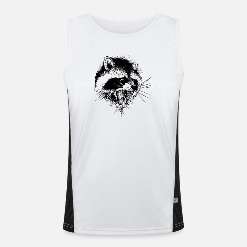 Waschbär Funktionelles Kontrast-Tank Top für Männer 