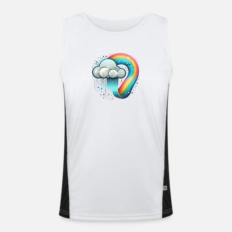 Rainbow Cloud Men's Functional Contrast Tank Top 
