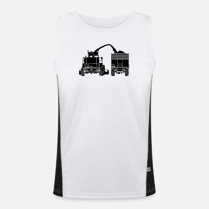 Corn chopper - Men's Functional Contrast Tank Top  - white/black