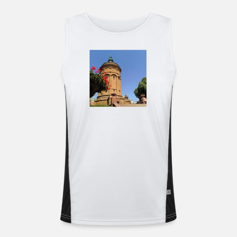 WASSERTURM MANNHEIM Funktionelles Kontrast-Tank Top für Männer 
