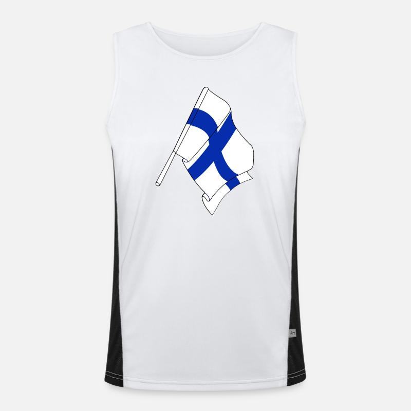 Drapeau de la Finlande Débardeur respirant contrasté Homme 