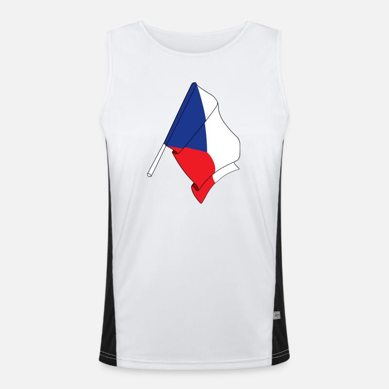 Drapeau de la République tchèque Débardeur respirant contrasté Homme 