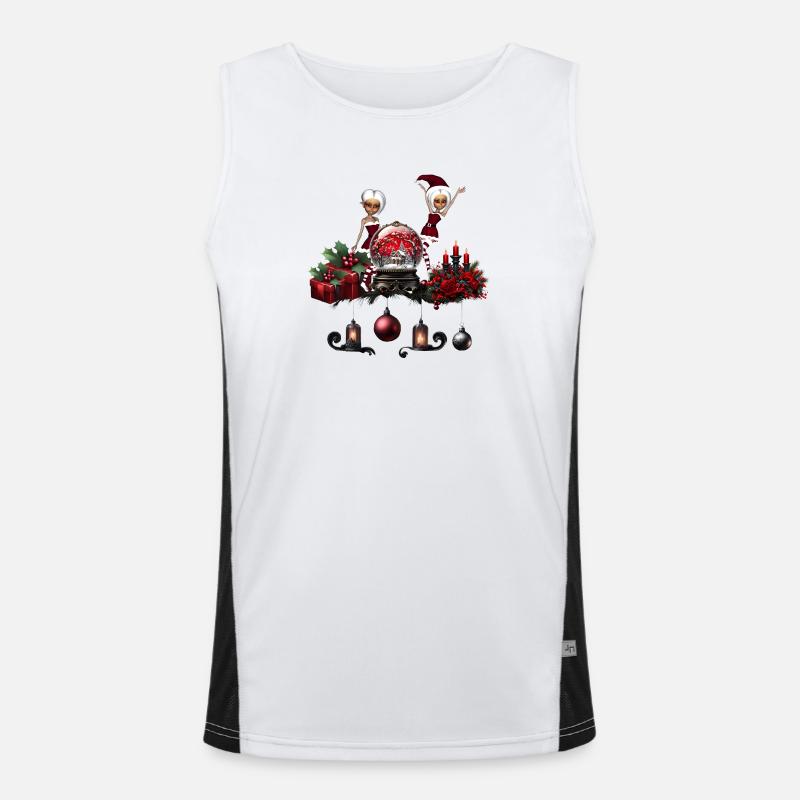 Wunderbare dunkle Weihnachtszeit. Funktionelles Kontrast-Tank Top für Männer 