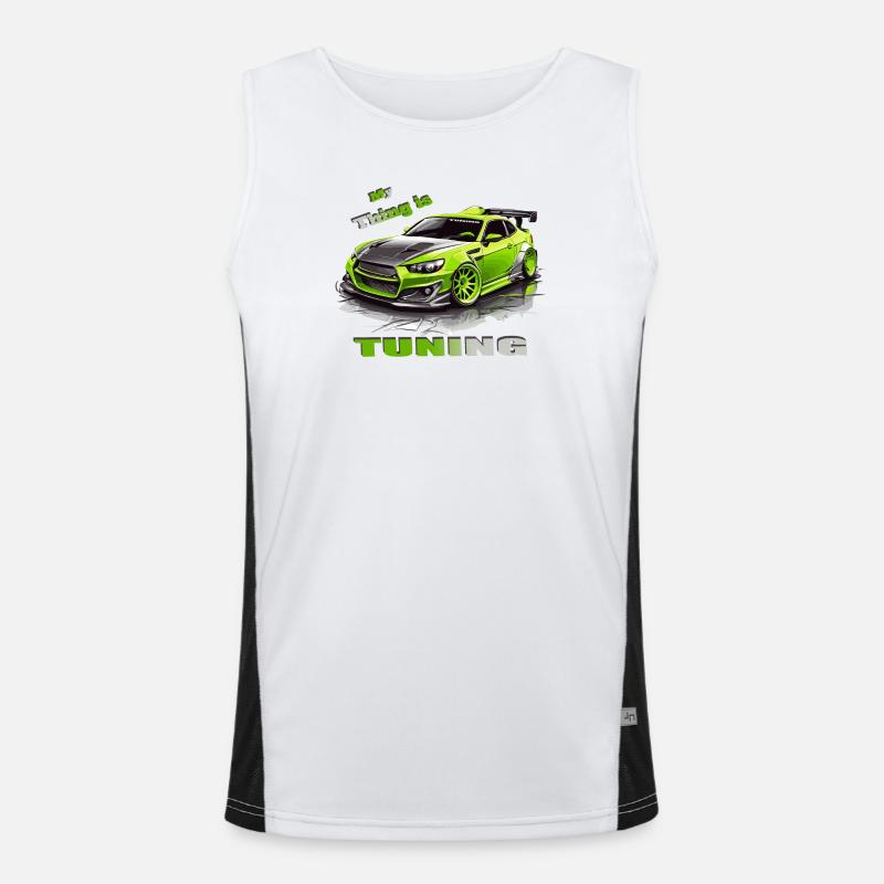 Tuning Auto Funktionelles Kontrast-Tank Top für Männer 