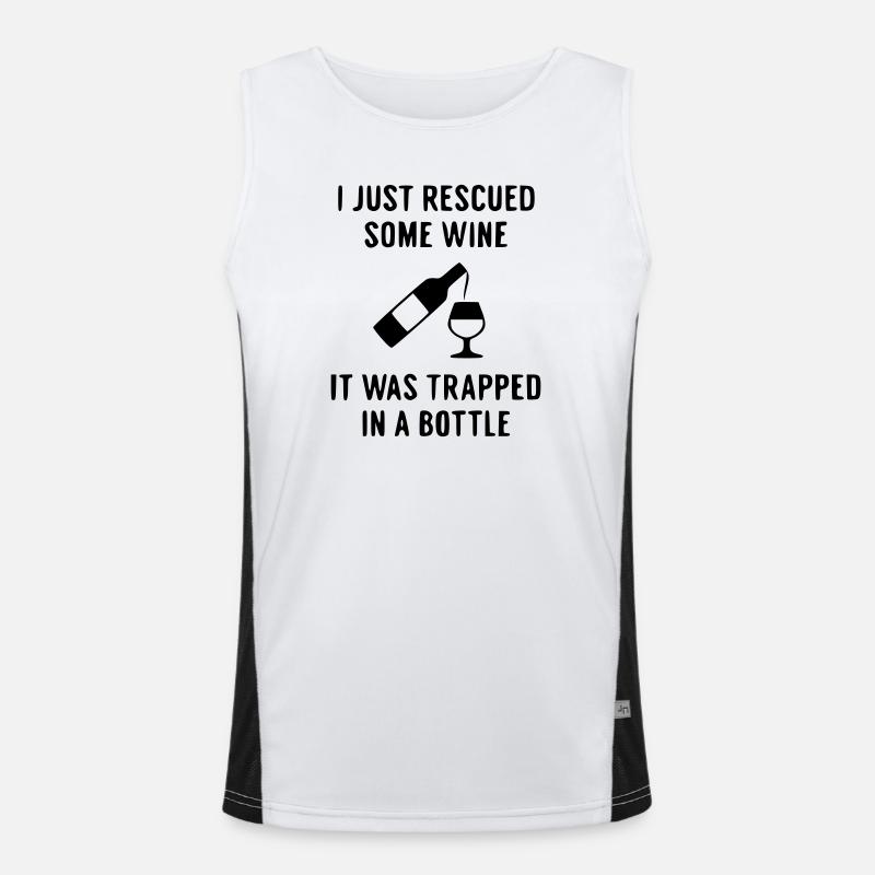 Ella Lopez "Rescued wine" Funktionelles Kontrast-Tank Top für Männer 