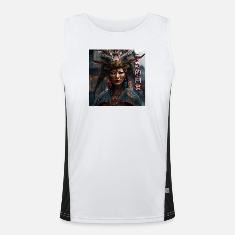 Serene Ghost Tippfehler Funktionelles Kontrast-Tank Top für Männer 