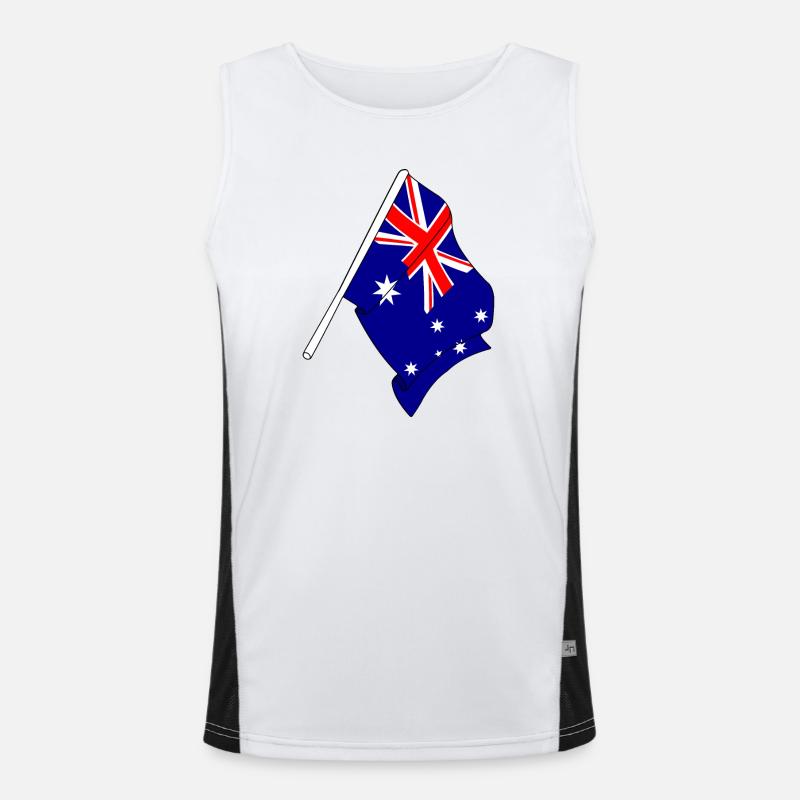 Flagge von Australien Funktionelles Kontrast-Tank Top für Männer 
