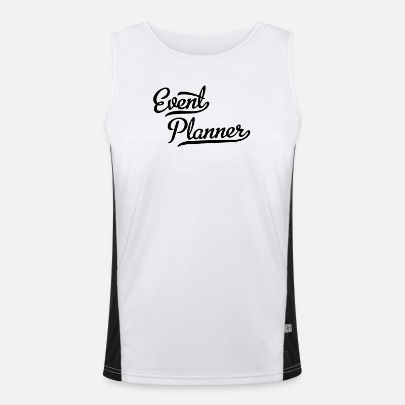 Event Planner - Men's Functional Contrast Tank Top - white/black