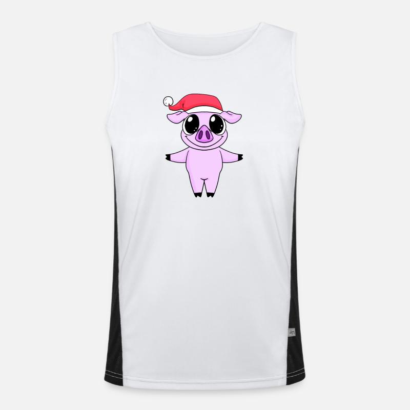 Cochon Noël Débardeur respirant contrasté Homme 