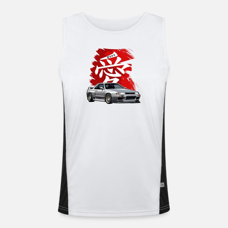 Jdm / Tuning / Turbolader / Felgen / Chiptuning Funktionelles Kontrast-Tank Top für Männer 