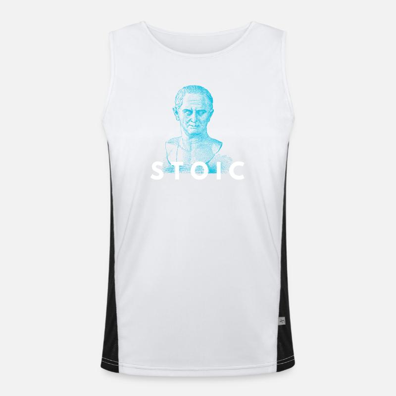 STOIC Marcus Aurèle Philosophie Mentalité Tee Débardeur respirant contrasté Homme 