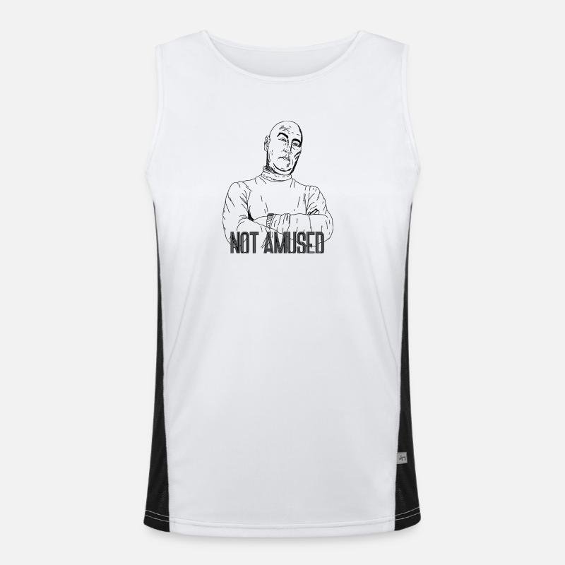 Not Amused – Sarcastic Statement Design Men's Functional Contrast Tank Top 