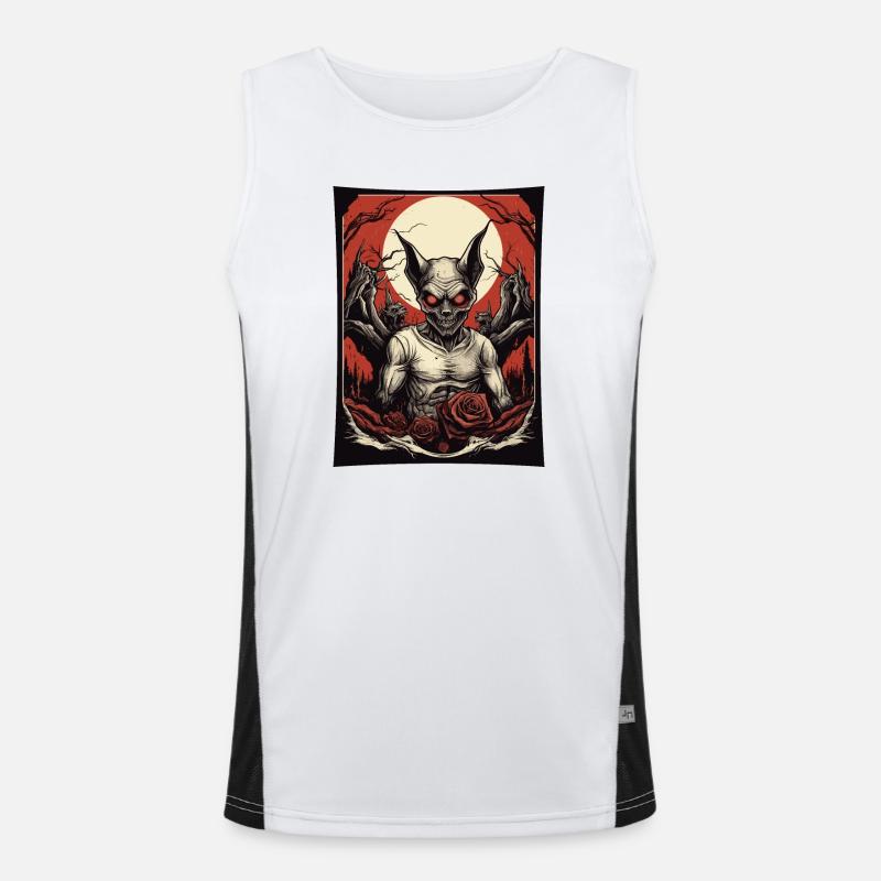 Höllen Dämon Funktionelles Kontrast-Tank Top für Männer 