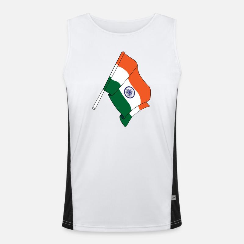 Flag India Men's Functional Contrast Tank Top 