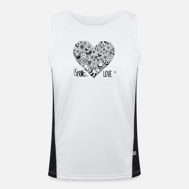 spring love Funktionelles Kontrast-Tank Top für Männer 