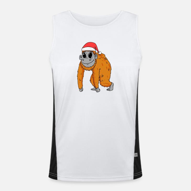Noël singe Débardeur respirant contrasté Homme 