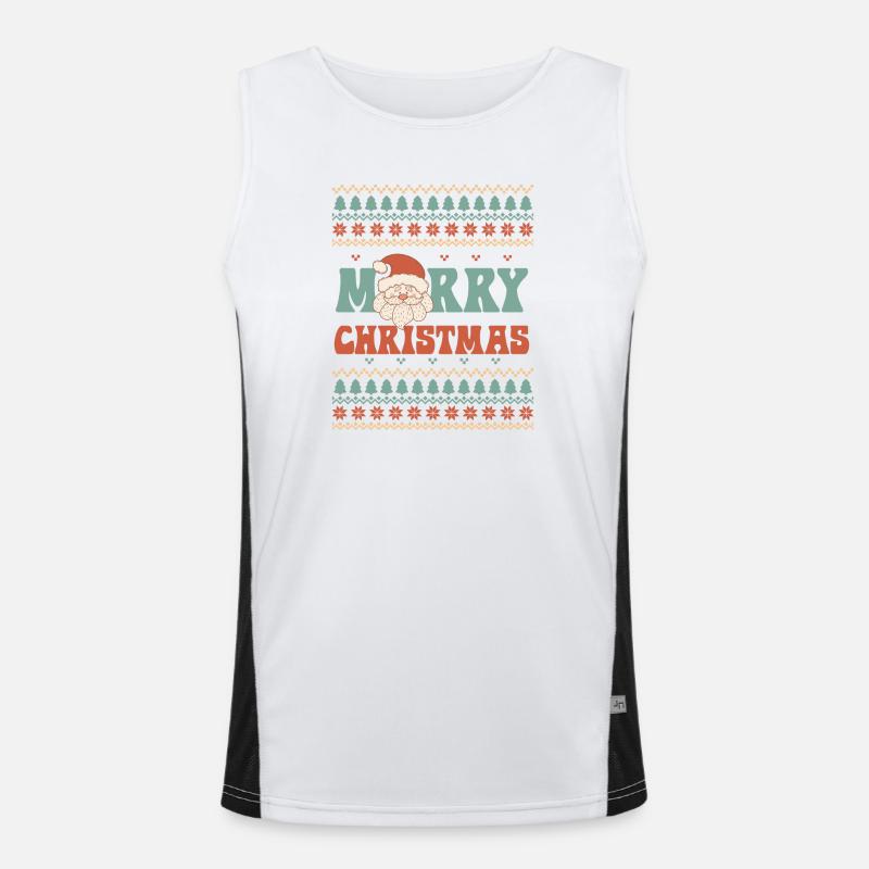Hässlicher Weihnachtspullover Funktionelles Kontrast-Tank Top für Männer 