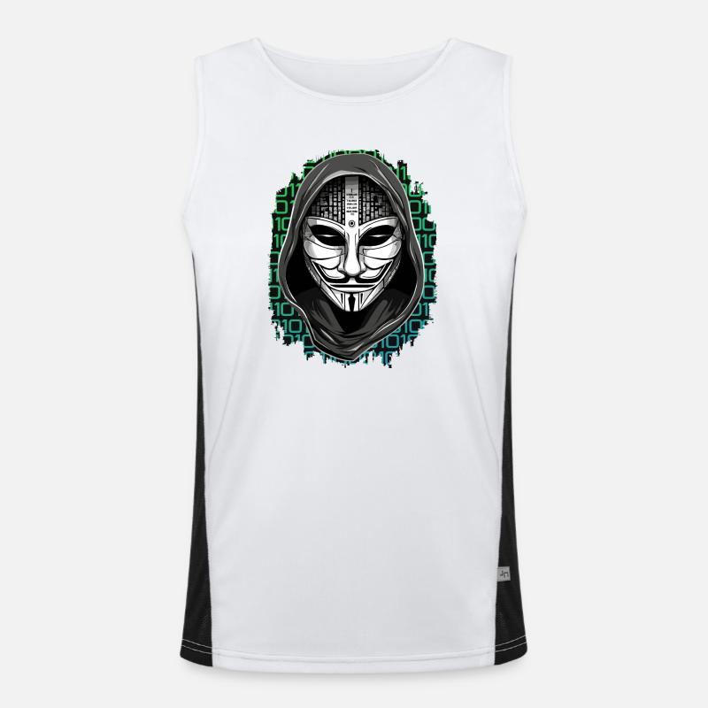 Anonymous Hacker Men's Functional Contrast Tank Top 