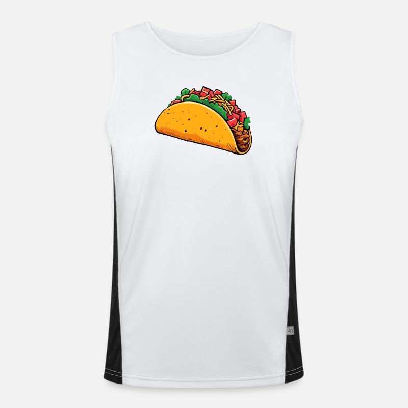 Tacos - Men's Functional Contrast Tank Top - white/black