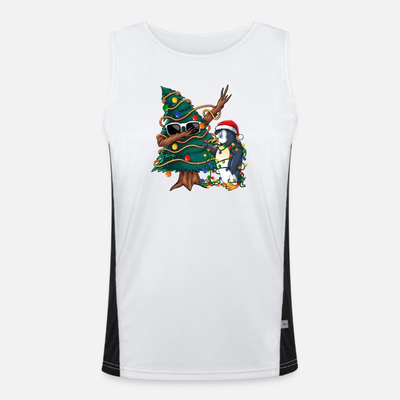 Dapping Tannenbaum -Dapping Weihnachtspullover Funktionelles Kontrast-Tank Top für Männer 