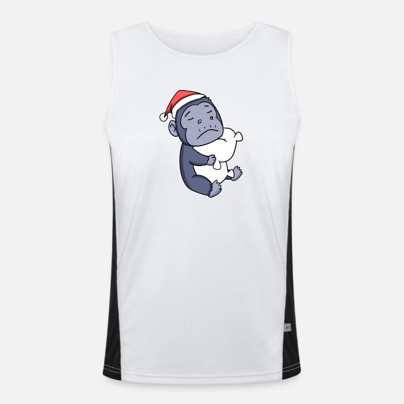 Singe Mignon Fatigué Noël Débardeur respirant contrasté Homme 