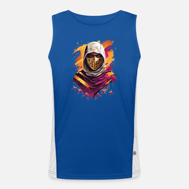 Ninja Samurai Krieger Funktionelles Kontrast-Tank Top für Männer 