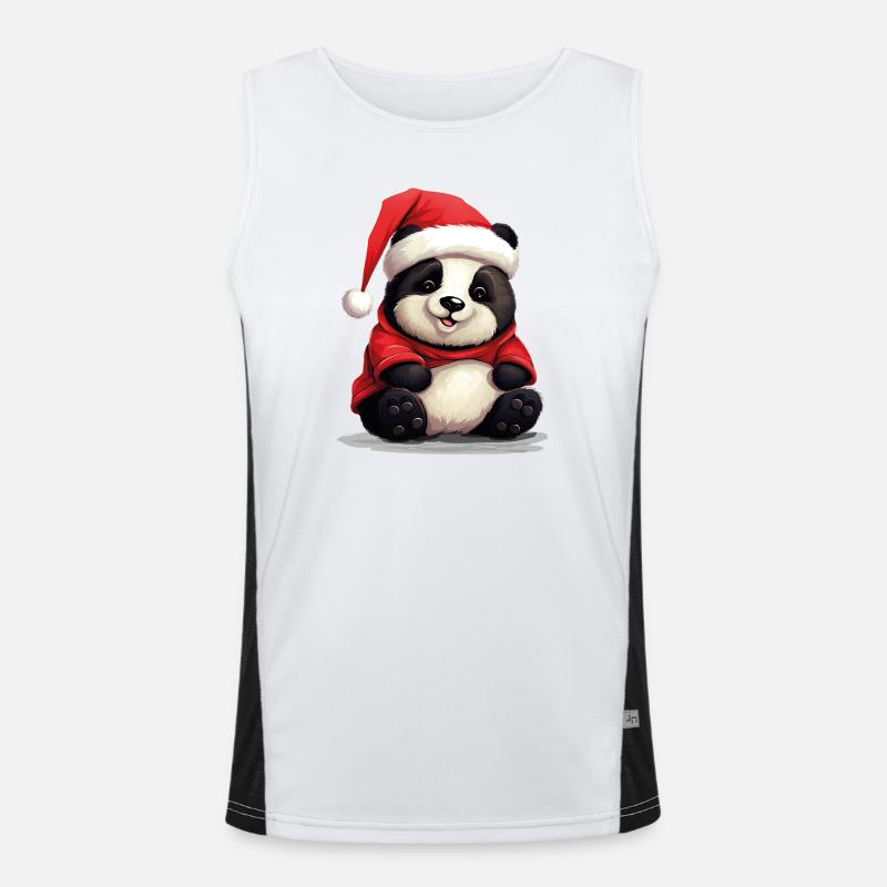 Panda Mignon, Noël, Panda Ours Débardeur respirant contrasté Homme 