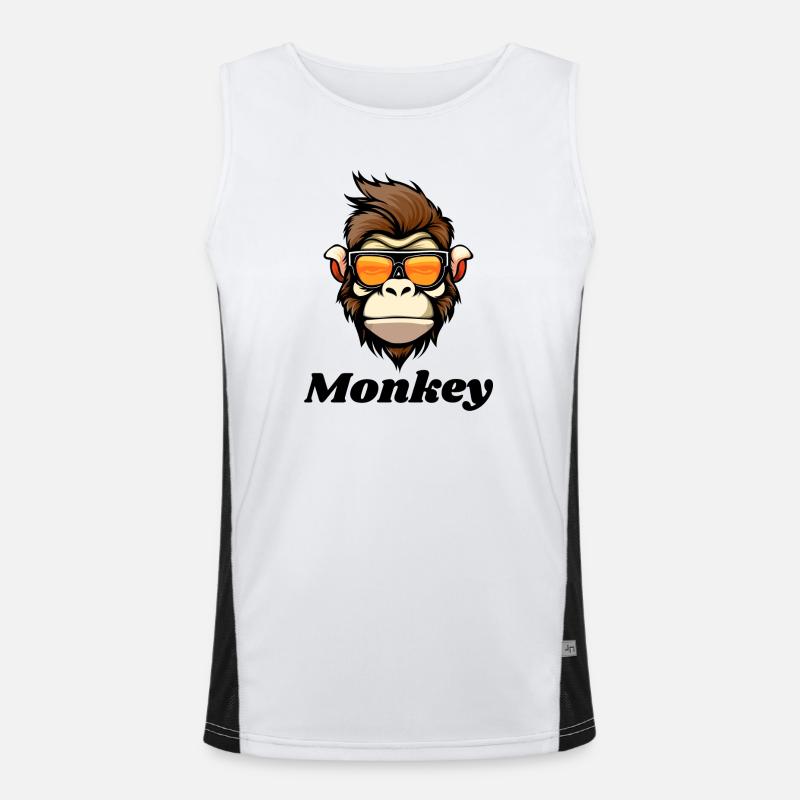 Affe, Affe, Primat Funktionelles Kontrast-Tank Top für Männer 
