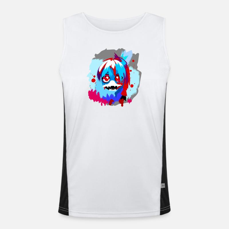 Gremlinface Funktionelles Kontrast-Tank Top für Männer 