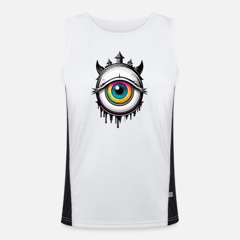 Oeil avec cornes Débardeur respirant contrasté Homme 