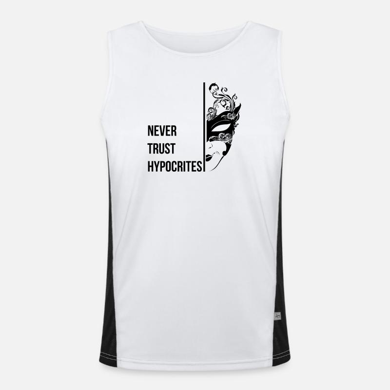Never Trust Hypocrites Men's Functional Contrast Tank Top 