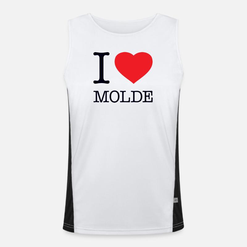I LOVE MOLDE Funktionelles Kontrast-Tank Top für Männer 
