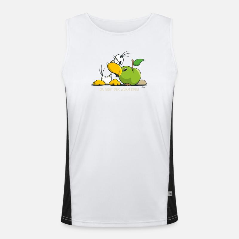 SITO - Da is(s)t der Wurm drin! Funktionelles Kontrast-Tank Top für Männer 