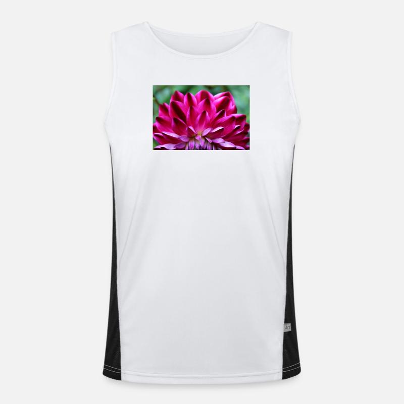Dahlia Fleur Rouge, Fleur Débardeur respirant contrasté Homme 