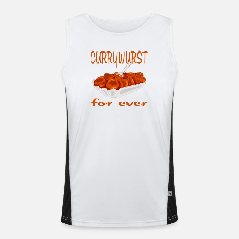 Currywurst ist Lecker Funktionelles Kontrast-Tank Top für Männer 