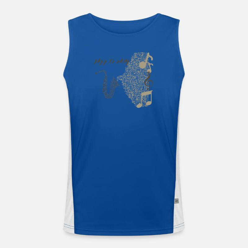 Conception de saxophone musical en notes Débardeur respirant contrasté Homme 