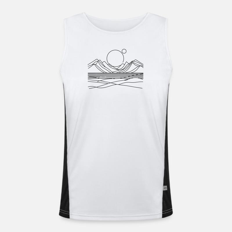 Lever du soleil Débardeur respirant contrasté Homme 