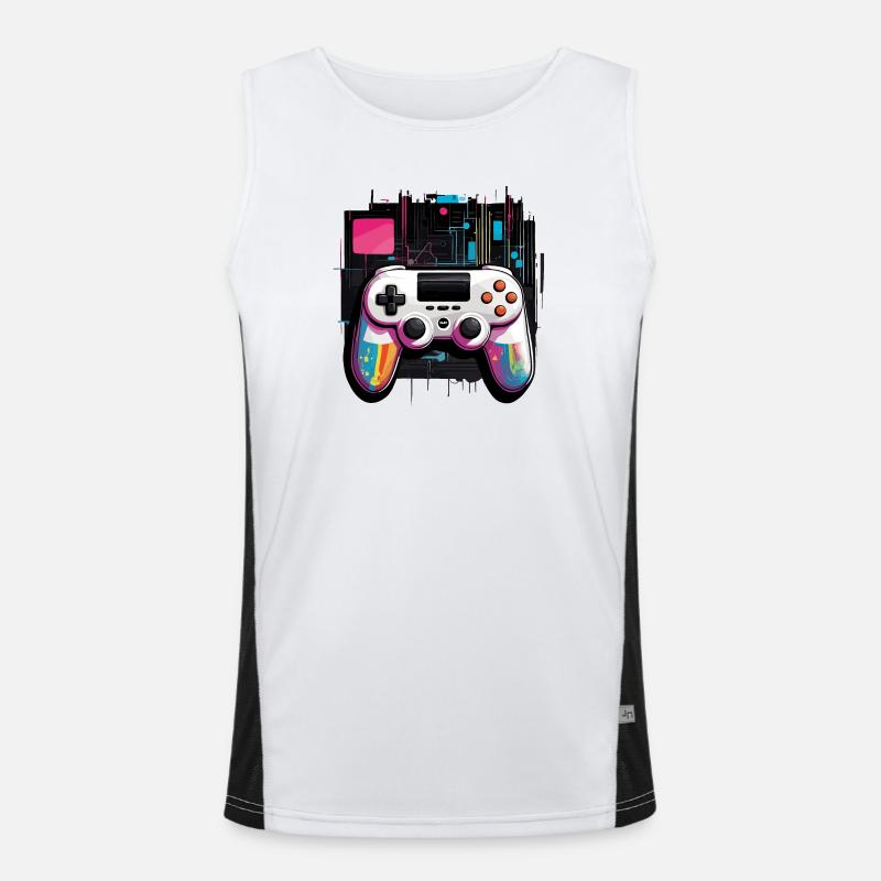 Gamer Controller Funktionelles Kontrast-Tank Top für Männer 