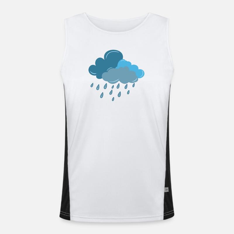 Cloud, Rain, Thunderstorm Men's Functional Contrast Tank Top 