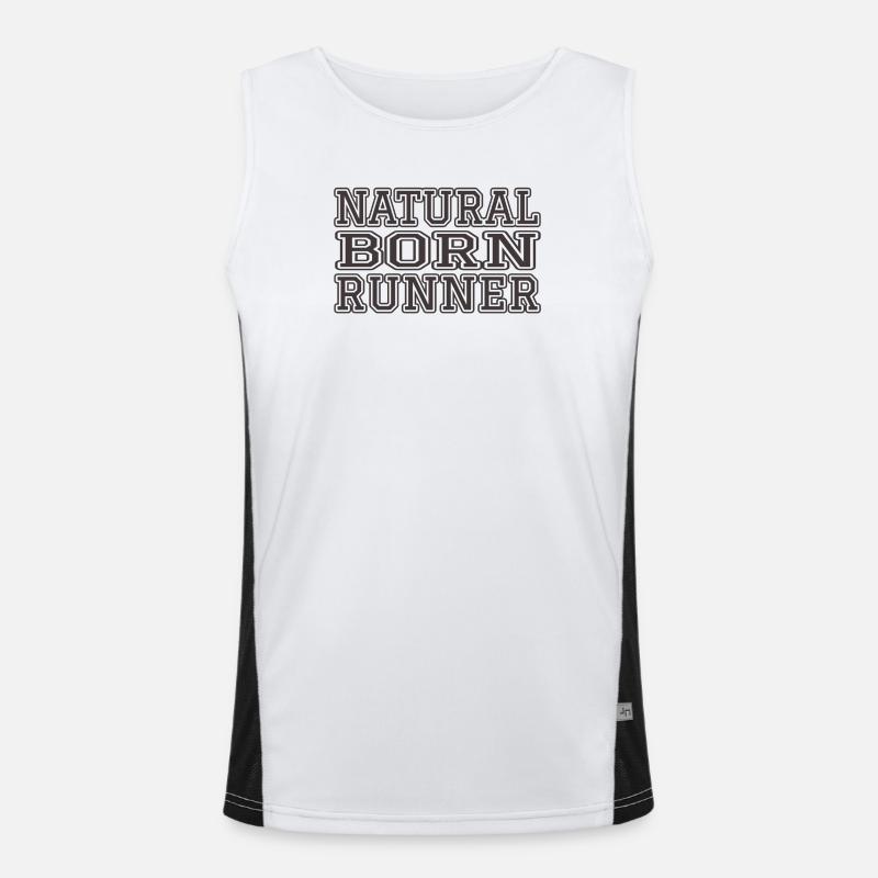 Natural Born Runner Funktionelles Kontrast-Tank Top für Männer 
